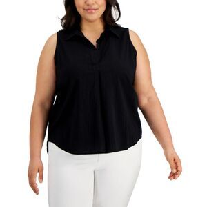 Style & Co Plus Size Woven Sleeveless Top